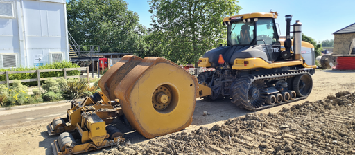 A highly sophisticated machine on a construction site