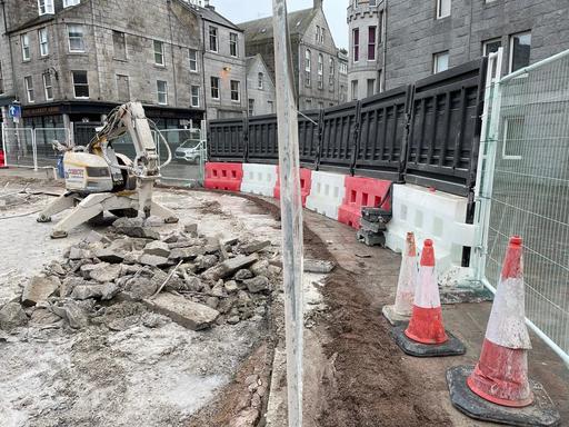 Looking out on to the former Aberdeen Market square